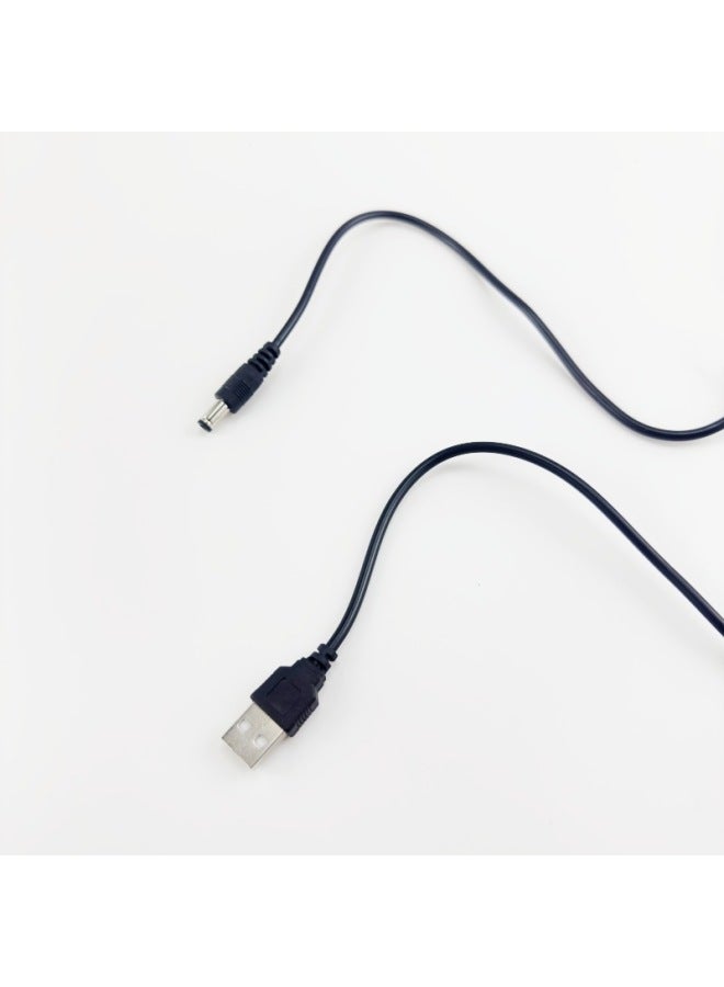 كابل شحن USB بقابس تيار مستمر من USB إلى تيار مستمر 5.5 * 2.1 ملم مناسب لجميع أنواع المنتجات الإلكترونية - اللون: أسود 2 متر  - Image 4