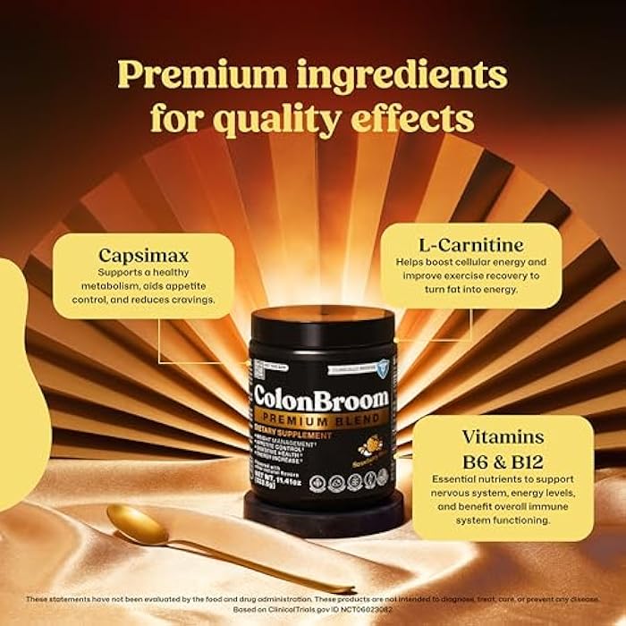ColonBroom Premium Weight Management Supplement (Strawberry) - Colon Broom Psyllium Husk Fiber Powder Drink - Gluten Free, Non-GMO Colon Cleanse for Bloating Relief & Gut Health, 100 Servings - Image 5