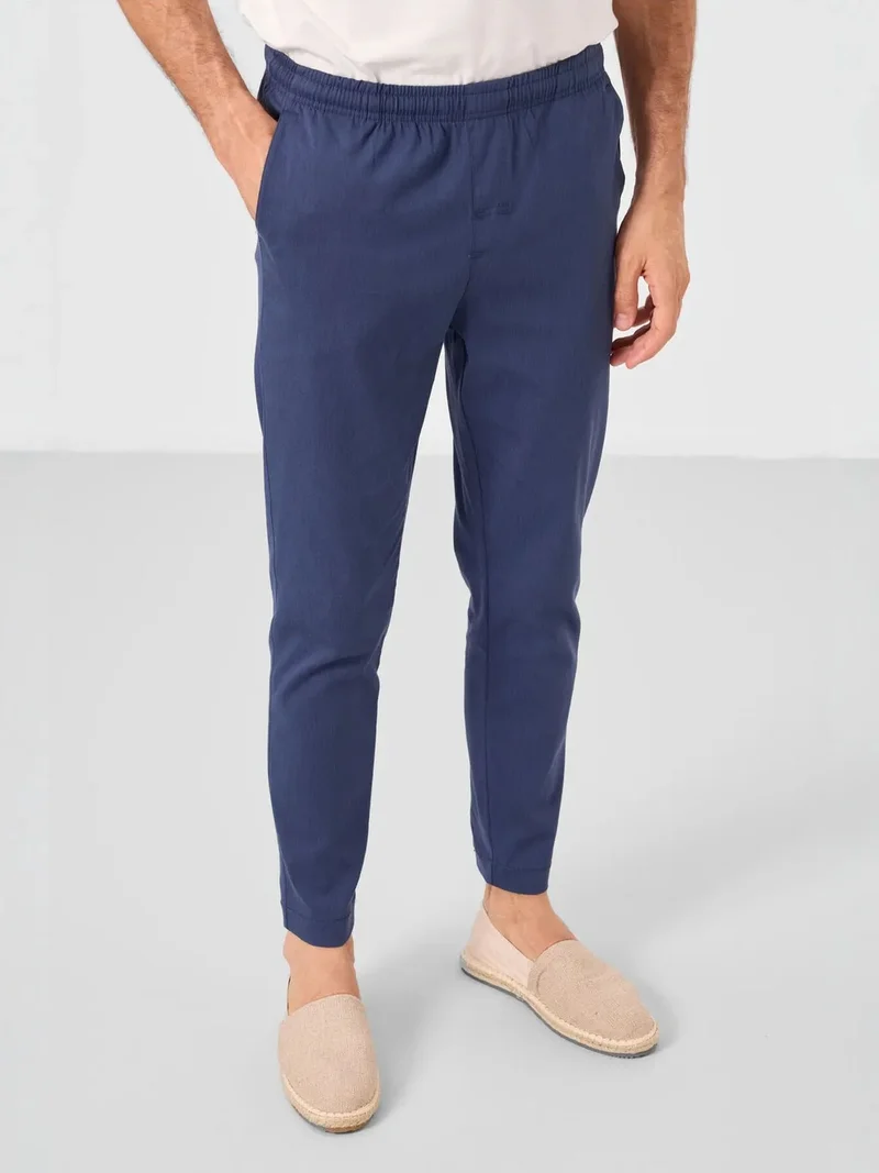 TOMMYLIFE TOMMY Men's Straight-leg Gabardine Chinos