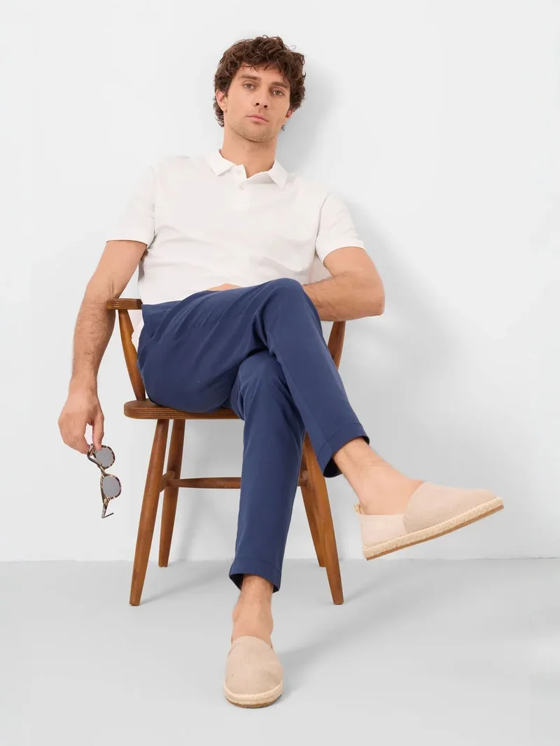 TOMMYLIFE TOMMY Men's Straight-leg Gabardine Chinos