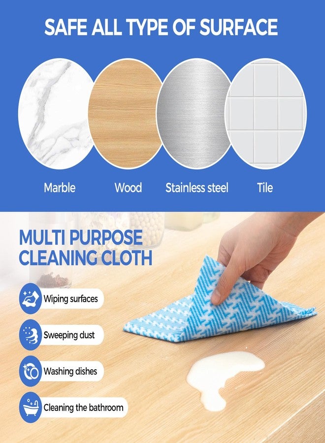 Peachicha Reusable Cleaning Towels, Multi-Purpose Handy Towel, Blue Handi Wipe Reusable Cloths, Disposabel Dry Kitchen Wipes, Dish Cloths, Durable, Absoebent,Dry Quickly, 50 Count - Image 3