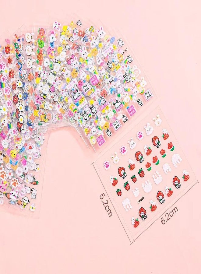 YUISI Nail Stickers for Kids - 30 Sheets Cartoon Animal Children's Nail Art Stickers, Cute Self-Adhesive Manicure Designs for Girls Birthday Party Favors, DIY Nail Art Decoration (Style 3) - Image 5