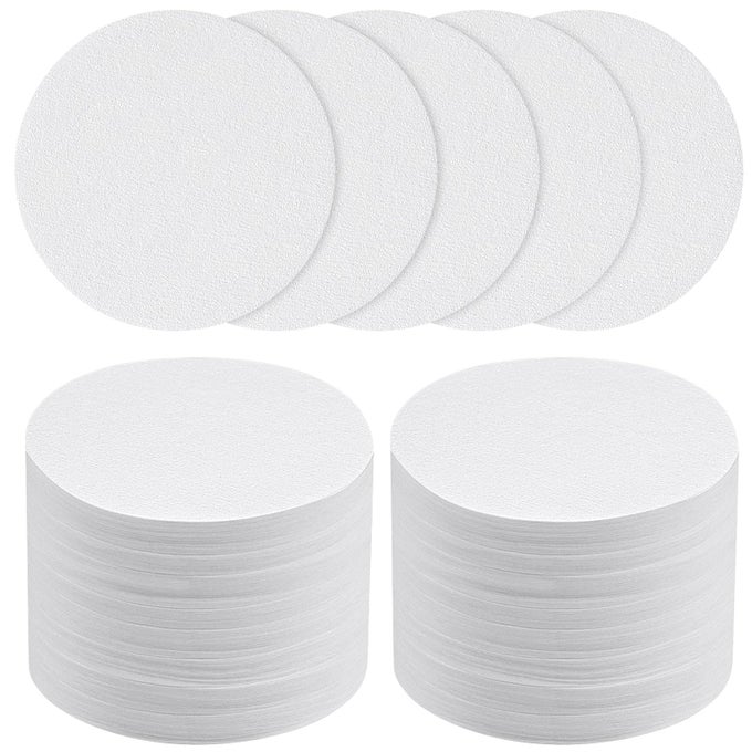 400 PCS NATURAL COFFEE FILTERS PAPERS 64X64 CM ROUND PAPER FILTERS COMPATIBLE WITH AEROPRESS AND ESPRESSO MAKERS MICROFILTERS REPLACEMENT MUSTHAVE COFFEE ACCESSORIES WHITE