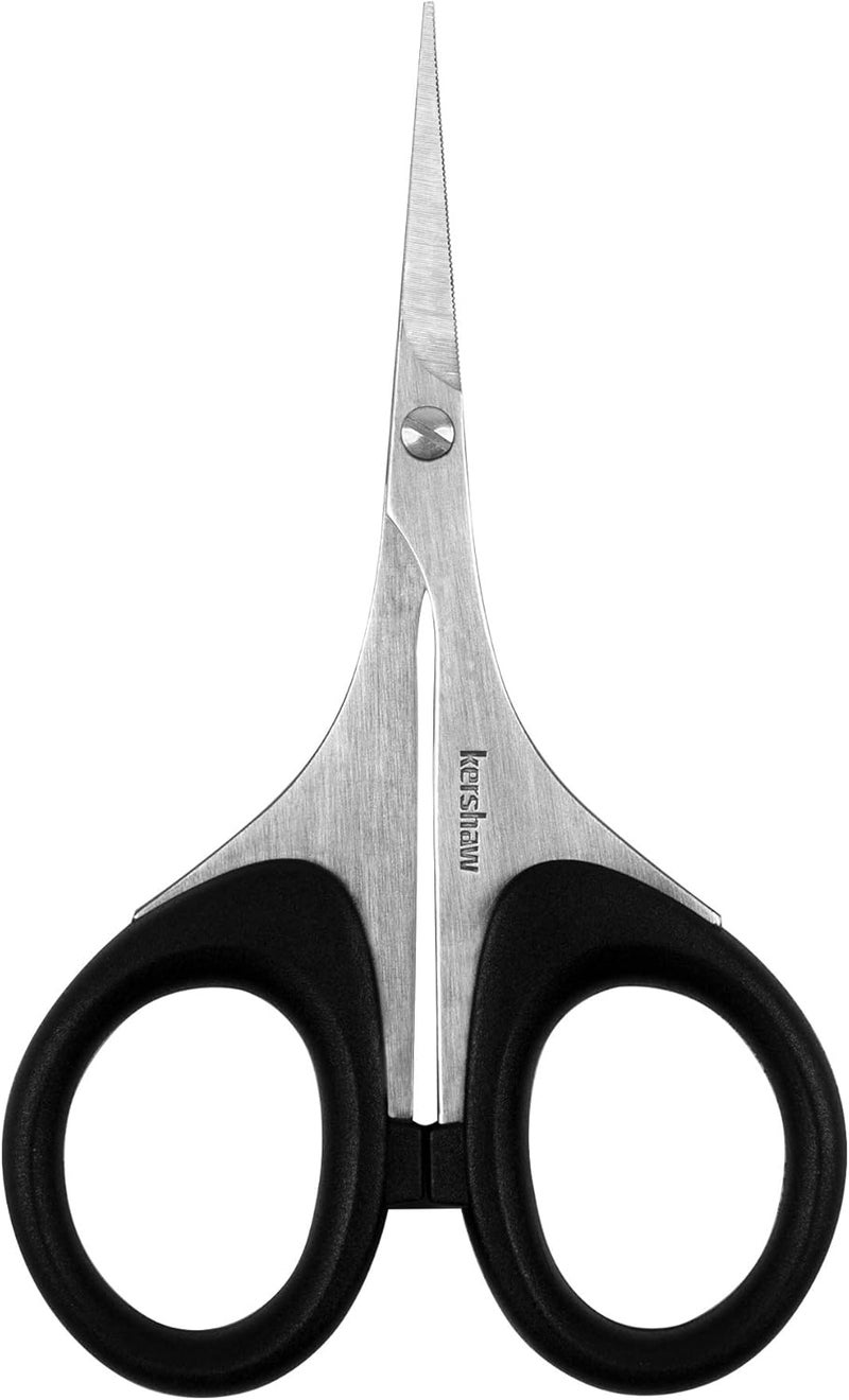 Kershaw Skeeter 3 Precision Fine Tip Scissors, Professional Grade for Fly Tying and Trimming (1216), Black, Regular - Image 1