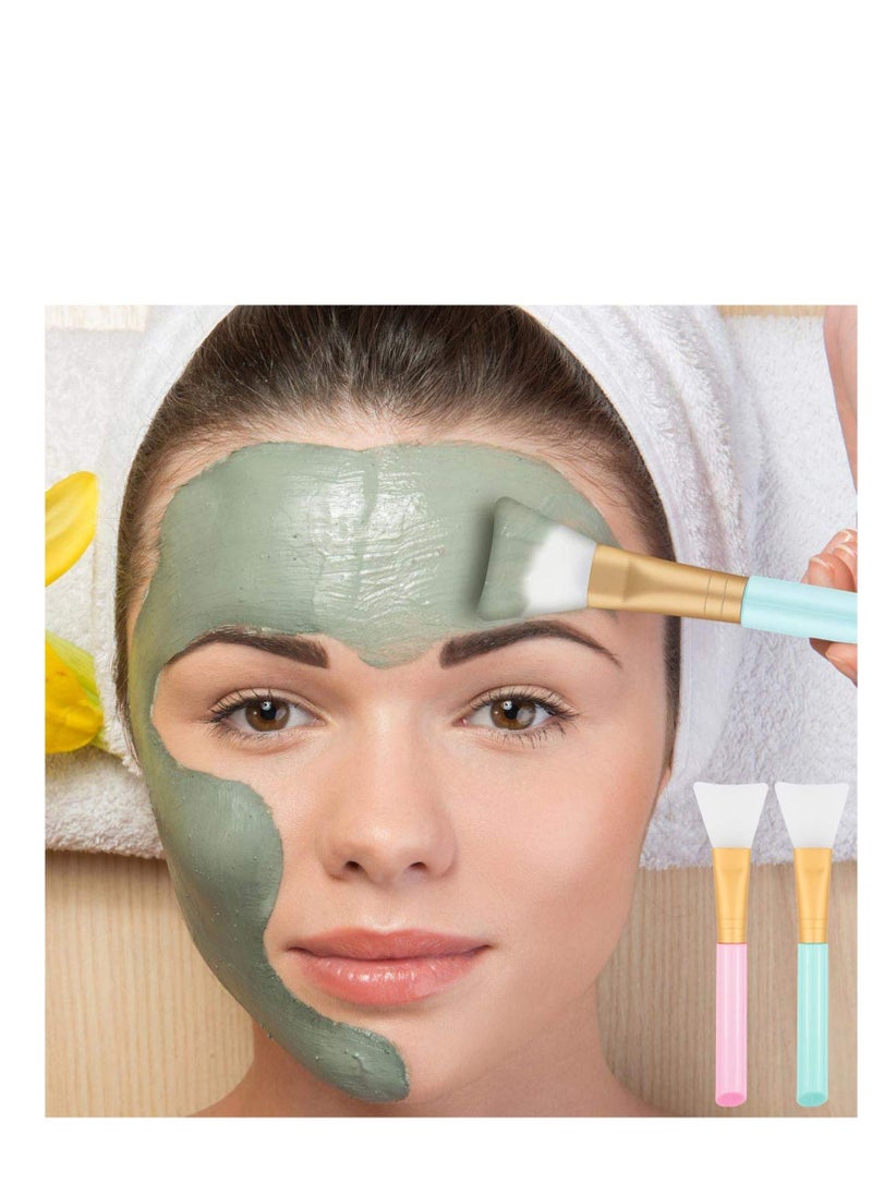 Excefore Jade Roller Eyes Facial Massage Kit Skin Roller, including 1Pc Double Head Jade Roller, 1Pc Single Head Jade Roller, 1Pc Gua Sha Tool, 2Pcs Face Mask Brush  - Image 2