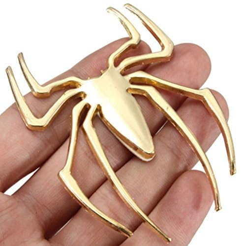 OAN 3D Chrome Emblem Automotive Car, Bike Badges Logo Self Adhesive Sticker (Spider, Red) - Image 1