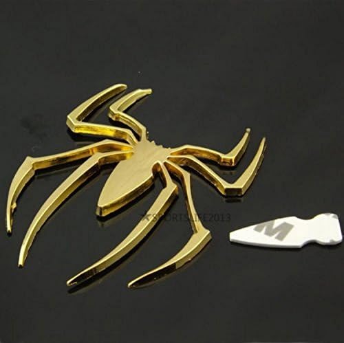 OAN 3D Chrome Emblem Automotive Car, Bike Badges Logo Self Adhesive Sticker (Spider, Red) - Image 3