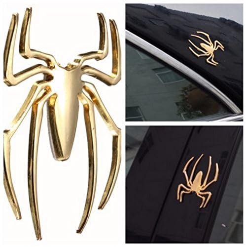OAN 3D Chrome Emblem Automotive Car, Bike Badges Logo Self Adhesive Sticker (Spider, Red) - Image 2