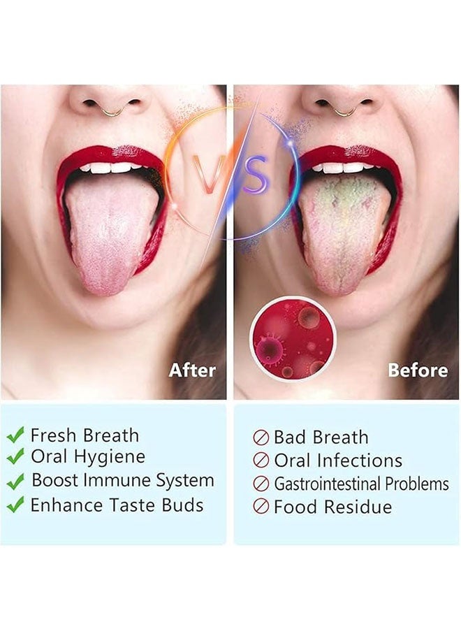 3 Pcs Stainless Steel Tongue Cleaning Scraper with Metal Storage Box, Portable Reusable Tongue Scraper Tongue Cleaner for Oral Cleaning, Improve Bad Breath and Fresh Breath - Image 3