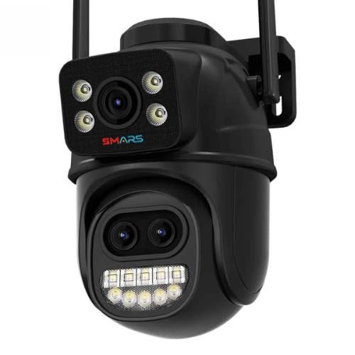 smars 8MP Dual Lens PTZ Outdoor CCTV Camera with | 10X Zoom | Color Night Vision | Two-Way Audio | Motion Detection | Waterproof Design - Image 1