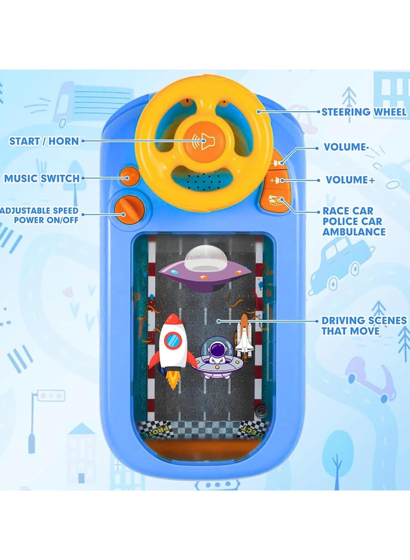 Musical Steering Wheel Toy,Fine Motor Skills Educational Toy,Desktop Gaming Device Music Funny Steering Wheel Toy,Simulation Steering Toys,Promote Child Parent Interaction for Boys Girls - Image 5