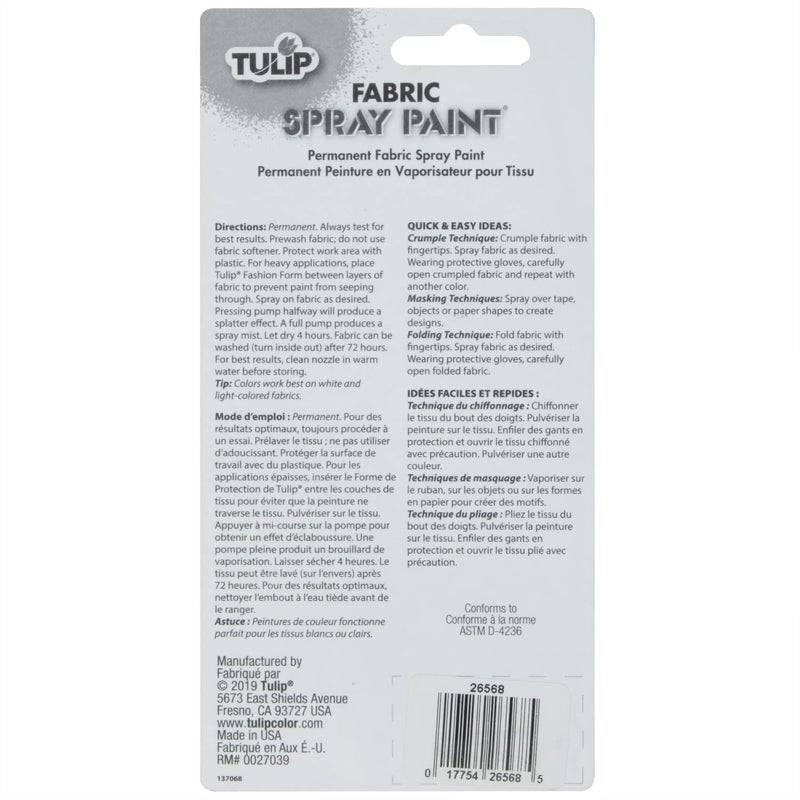 Tulip Fabric Paint, Permanent Spray on Paint, 4 fl oz Black Asphalt - Image 3