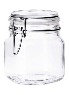 Mash Clip Jar Big 25oz Glass Food Storage Jars with Airtight Clamp Lids, Air Tight 750ml Clear Preserving Seal Wide Mouth Containers with Wire Clips Fastening Large Kitchen Canisters  - Image 1