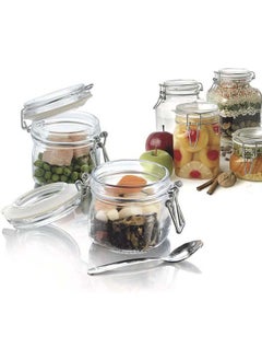 Mash Clip Jar Big 25oz Glass Food Storage Jars with Airtight Clamp Lids, Air Tight 750ml Clear Preserving Seal Wide Mouth Containers with Wire Clips Fastening Large Kitchen Canisters  - Image 4