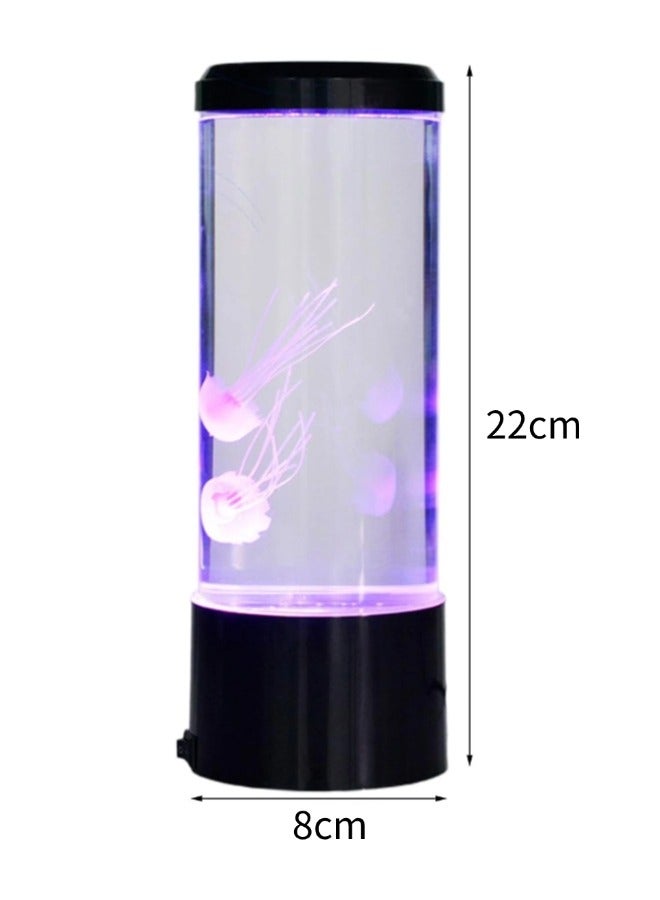 شيبشيب مصباح الحمم بقناديل البحر، مصباح خيالي لقناديل البحر بإضاءة LED بسبعة ألوان، مصباح ليلي لقناديل البحر (22 × 8 سم) - Image 4