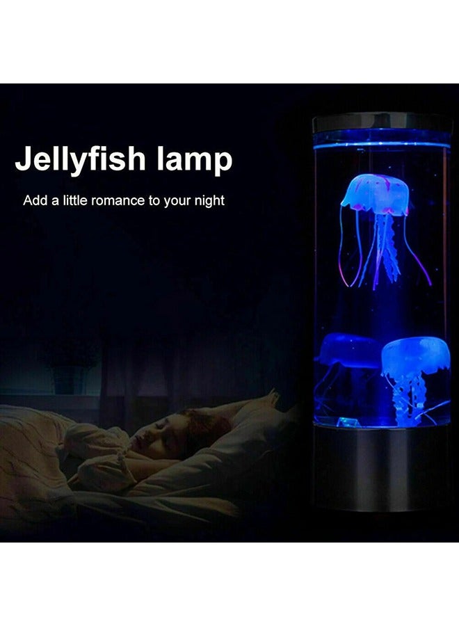 شيبشيب مصباح الحمم بقناديل البحر، مصباح خيالي لقناديل البحر بإضاءة LED بسبعة ألوان، مصباح ليلي لقناديل البحر (22 × 8 سم) - Image 5