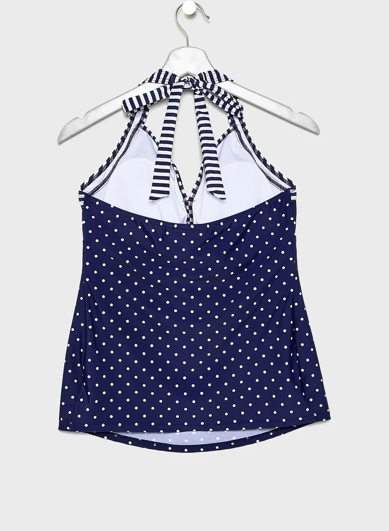 JoJo Maman Bebe Printed Tankini Maternity Bikini Set