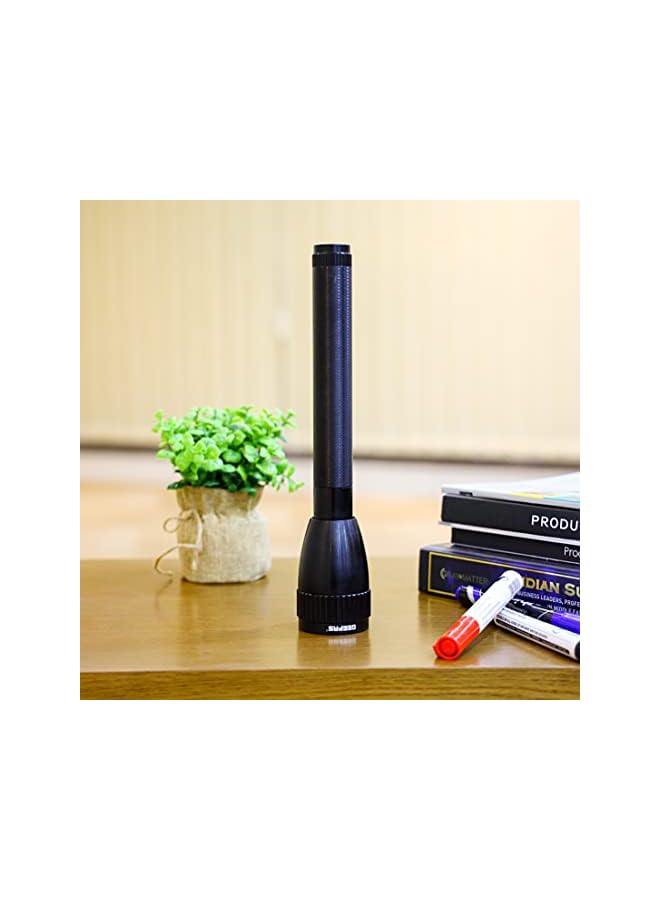 GEEPAS Rechargeable Led Flashlight Portable Torch With 4 Hours Contiuous Working 1450 Mah Battery With Waterproof Body Ideal For Camping Trekking And More Black Gfl3894 - Image 2