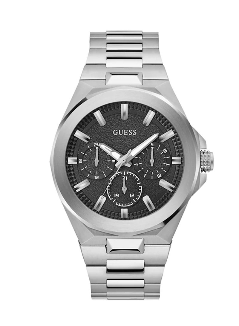 GUESS Men's Dashboard Chronograph Silver Stainless Steel Watch GW0798G1 - 46mm - Image 1