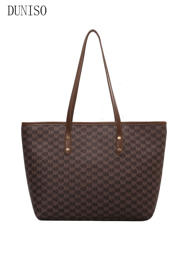 DUNISO - Women's Shoulder Tote Bag Faux Leather Handbag for Women Large Capacity Messenger Fashionable Travel Shoulder Bag for Ladies Girls College Students - Image 1