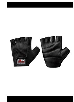 BODY SCULPTURE Sculpture M Black Leather Weightlifting Gloves – Premium Grip, Comfort & Durability  - Image 1