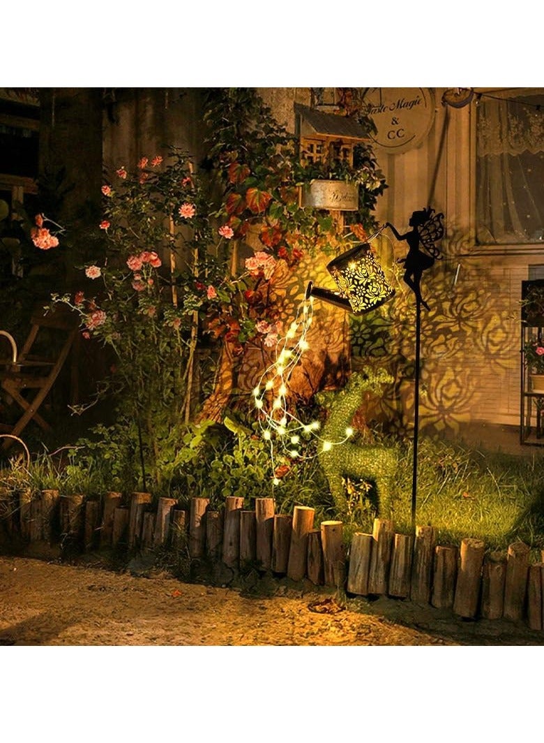 Hihonor Solar Garden Stake Light, Fairy Watering Can with LED String Lights, 32.68-inch Weather Resistant Outdoor Decorative Lighting - Image 5