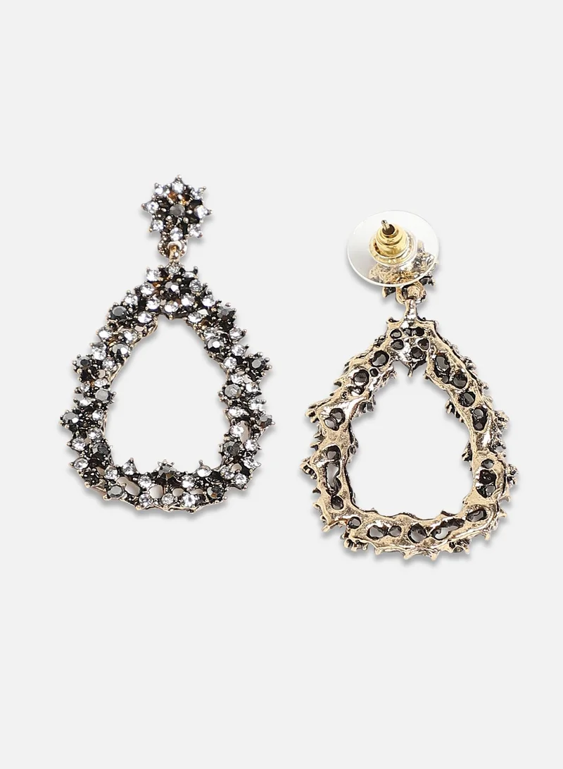 SOHI Clustered Hollow TearArtificial drop Earring Jewellery