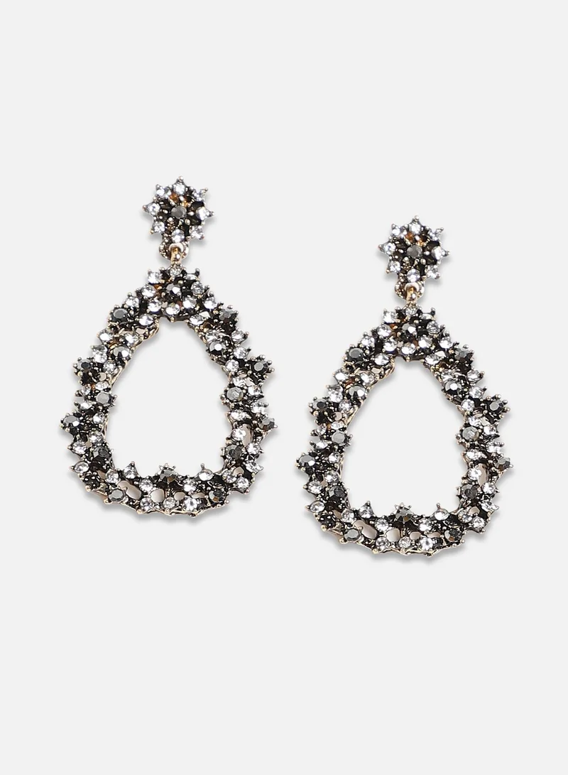SOHI Clustered Hollow TearArtificial drop Earring Jewellery