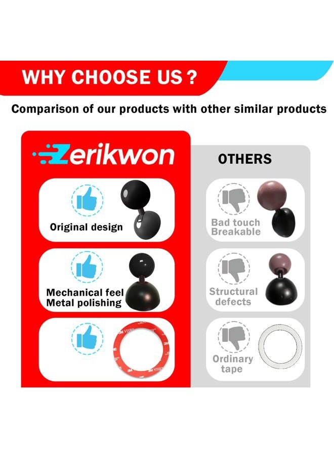 Zerikwon 𝟯𝗠 Tape | Car Joystick Push Start Button Cover, Metal Push to Start Accessories, Car Starter Engine Start Stop Button Cover, Cool Car Accessories Interior Decor Push to Start Button Rocker,Black - Image 2