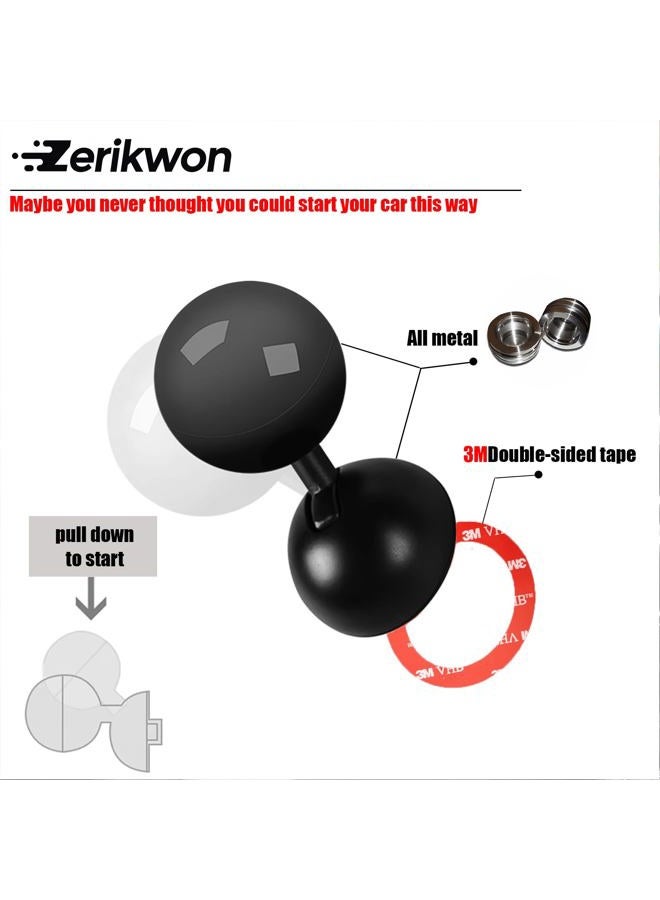 Zerikwon 𝟯𝗠 Tape | Car Joystick Push Start Button Cover, Metal Push to Start Accessories, Car Starter Engine Start Stop Button Cover, Cool Car Accessories Interior Decor Push to Start Button Rocker,Black - Image 4