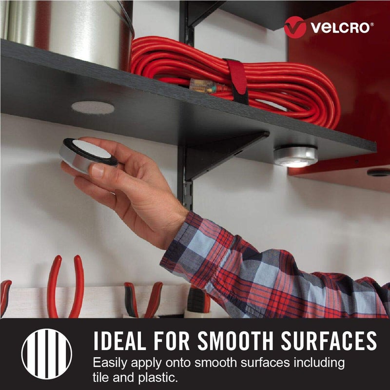 VELCRO Brand علامة فيلكرو - قوة صناعية | للاستخدام الداخلي والخارجي | قوة تثبيت فائقة على الأسطح الناعمة | الحجم 4 قدم × 2 بوصة | شريط، أسود - عبوة من 1، (النموذج: 90593) - Image 3