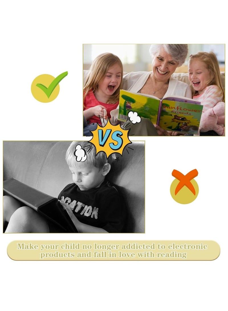 بيوينتي ‌خزانة كتب أطفال "بيونتي" 6 رفوف، رف كتب خشبي، عرض رف تخزين كتب من القماش المتين، مع تخزين بأدراج عميقة، رف تخزين كتب الأطفال، منظِّم مكتبة الرضّع، رف المجلات، تخزين الألعاب (80×75×30 سم) - Image 4