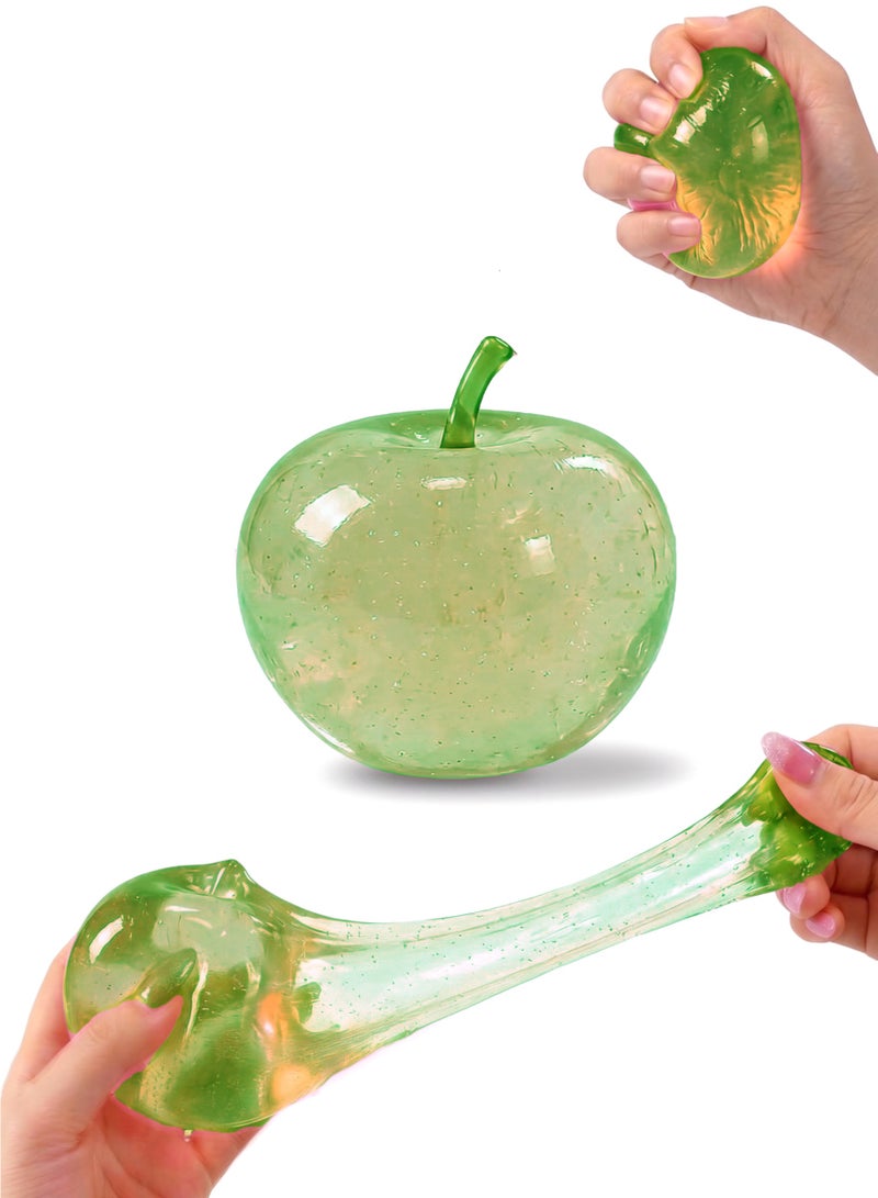 REZZOSS Apple Squishy 6cm Handmade Squeeze Toy – Non-Sticky Glutinous Stress Relief Fidget Ball for Adults & Kids | Translucent Gel Apple Squishy for Focus & Anxiety Relief | Best Unique Birthday Gift, Office Desk Accessory & Party Favor - Image 1