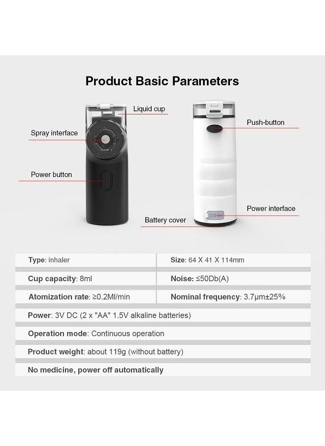 McDou - Household handheld nebulizer Ultrasonic atomization portable handheld micro-net child atomizer - Image 1