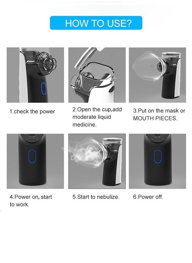 McDou - Household handheld nebulizer Ultrasonic atomization portable handheld micro-net child atomizer - Image 1
