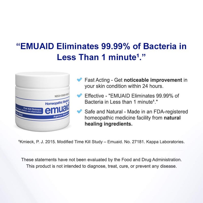 Emuaid مرهم إيموايد كريم الإكزيما، علاج قوة منتظمة لفطريات القدم، الصدفية، حكة الفخذ، مضاد للحكة، الطفح الجلدي، وعدوى الخميرة، 0.5 أونصة - Image 5