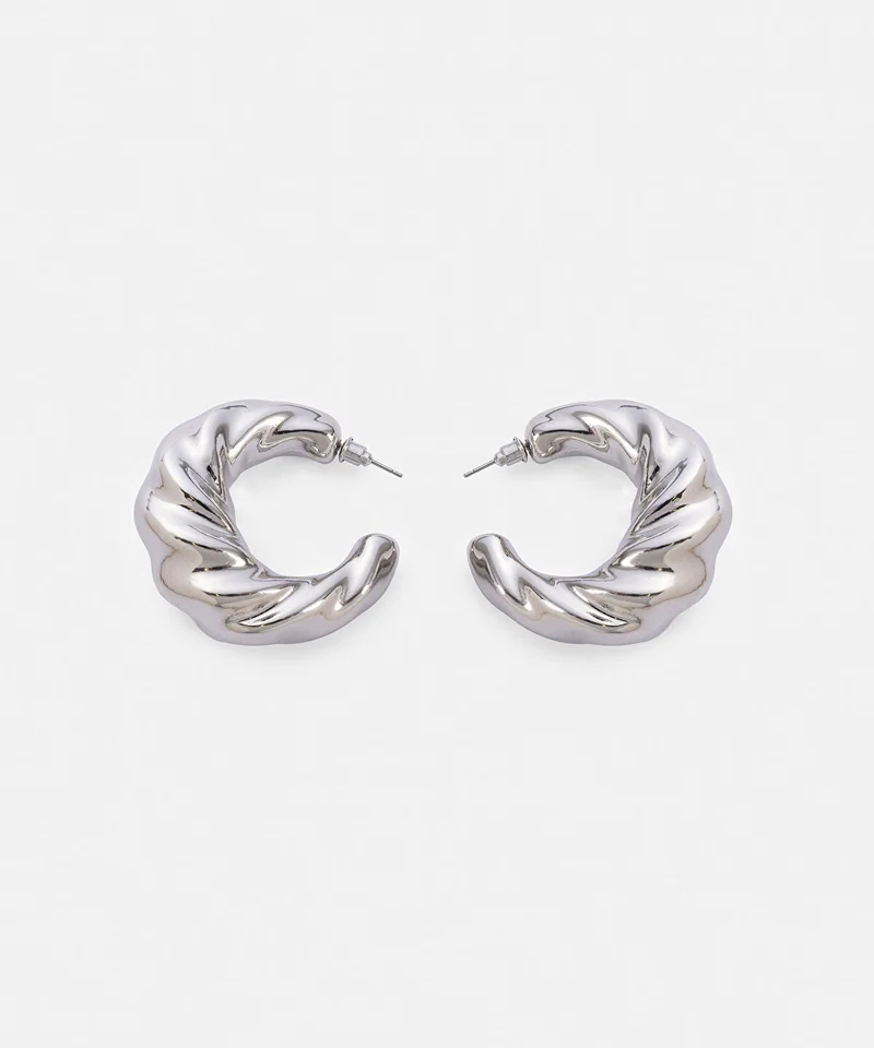 ابيكول Textured Hoop Earrings