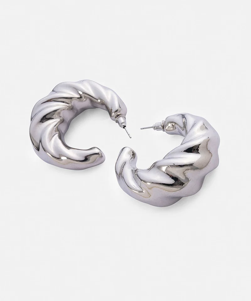 Ipekyol  Textured Hoop Earrings for Women | Best Price UAE