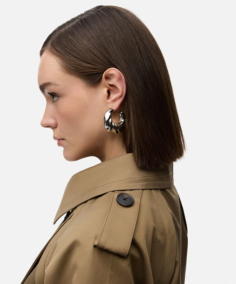 ابيكول Textured Hoop Earrings