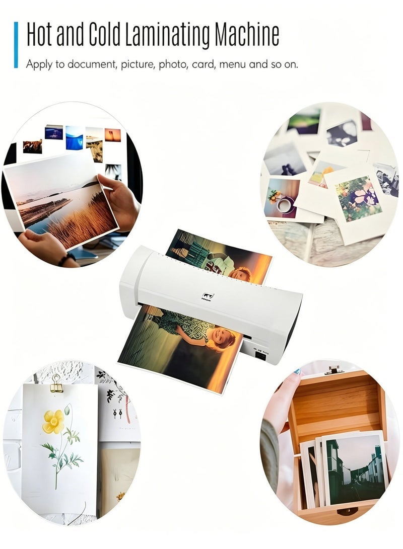 OSMILE SL200 Laminator Machine, Hot and Cold Lamination, Dual Rollers, Supports A4/A5/A6 Sizes, Includes Free A4, A5, A6 Laminating Films – Ideal for Documents, Photos, Cards - Image 3