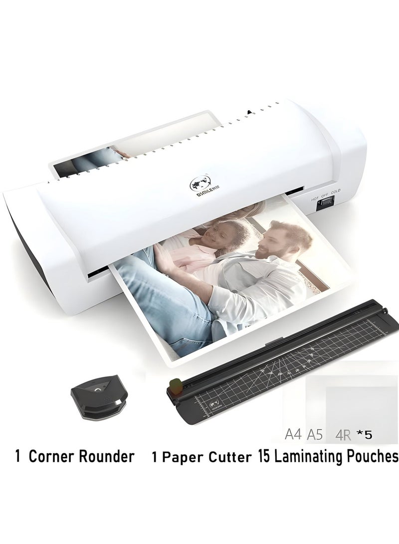 OSMILE SL200 Laminator Machine, Hot and Cold Lamination, Dual Rollers, Supports A4/A5/A6 Sizes, Includes Free A4, A5, A6 Laminating Films – Ideal for Documents, Photos, Cards - Image 1