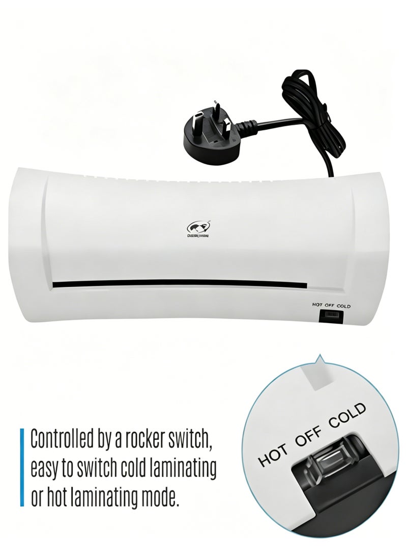 OSMILE SL200 Laminator Machine, Hot and Cold Lamination, Dual Rollers, Supports A4/A5/A6 Sizes, Includes Free A4, A5, A6 Laminating Films – Ideal for Documents, Photos, Cards - Image 5