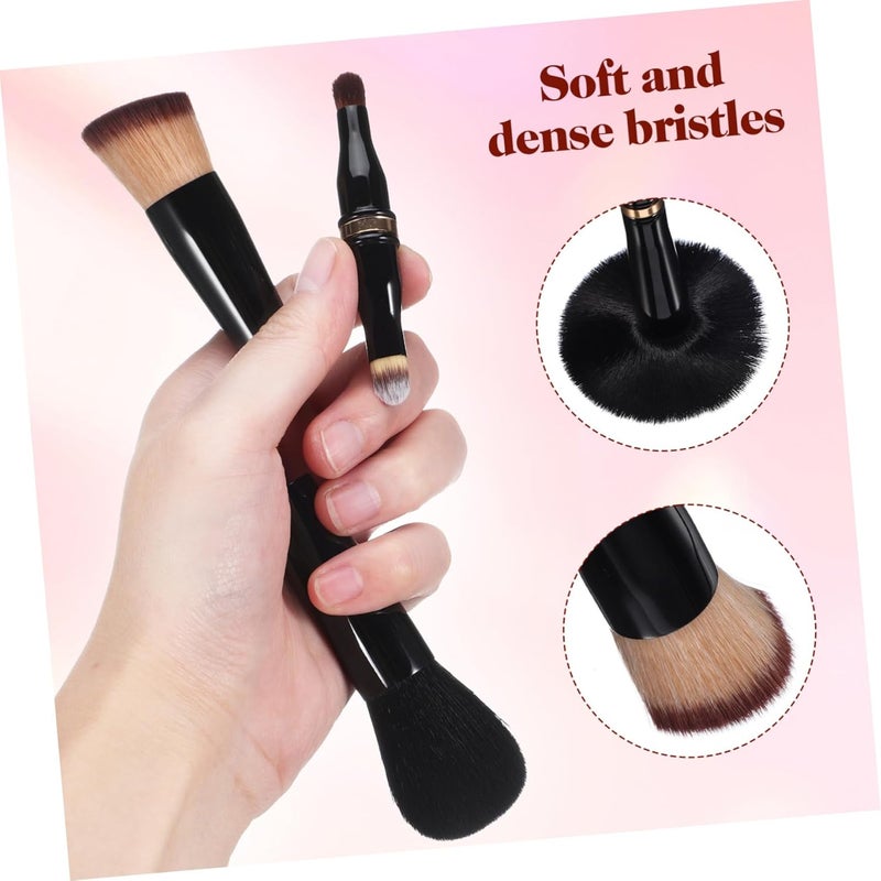Travel Makeup Brush Double Sided Concealer and Face Brush Compact Design for Go Application Soft Artificial for Comfortable Use Durable - Image 4