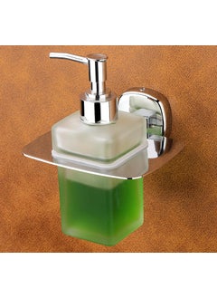 iSTAR iSTAR Wall-Mounted Liquid Soap Dispenser Pump with Square Holder | Stylish Multipurpose Hand Wash Bottle | Bathroom Accessory Ideal for Shampoo, Conditioner, Washbasin, Hotel, Home (Chrome Finish)  - Image 4