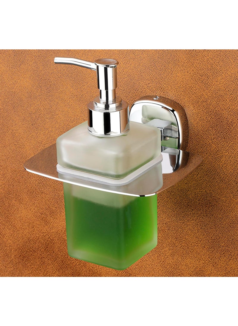 iSTAR iSTAR Wall-Mounted Liquid Soap Dispenser Pump with Square Holder | Stylish Multipurpose Hand Wash Bottle | Bathroom Accessory Ideal for Shampoo, Conditioner, Washbasin, Hotel, Home (Chrome Finish)  - Image 4