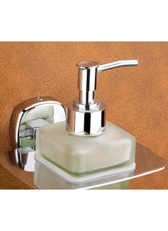 iSTAR iSTAR Wall-Mounted Liquid Soap Dispenser Pump with Square Holder | Stylish Multipurpose Hand Wash Bottle | Bathroom Accessory Ideal for Shampoo, Conditioner, Washbasin, Hotel, Home (Chrome Finish)  - Image 5