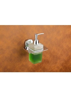 iSTAR iSTAR Wall-Mounted Liquid Soap Dispenser Pump with Square Holder | Stylish Multipurpose Hand Wash Bottle | Bathroom Accessory Ideal for Shampoo, Conditioner, Washbasin, Hotel, Home (Chrome Finish)  - Image 2