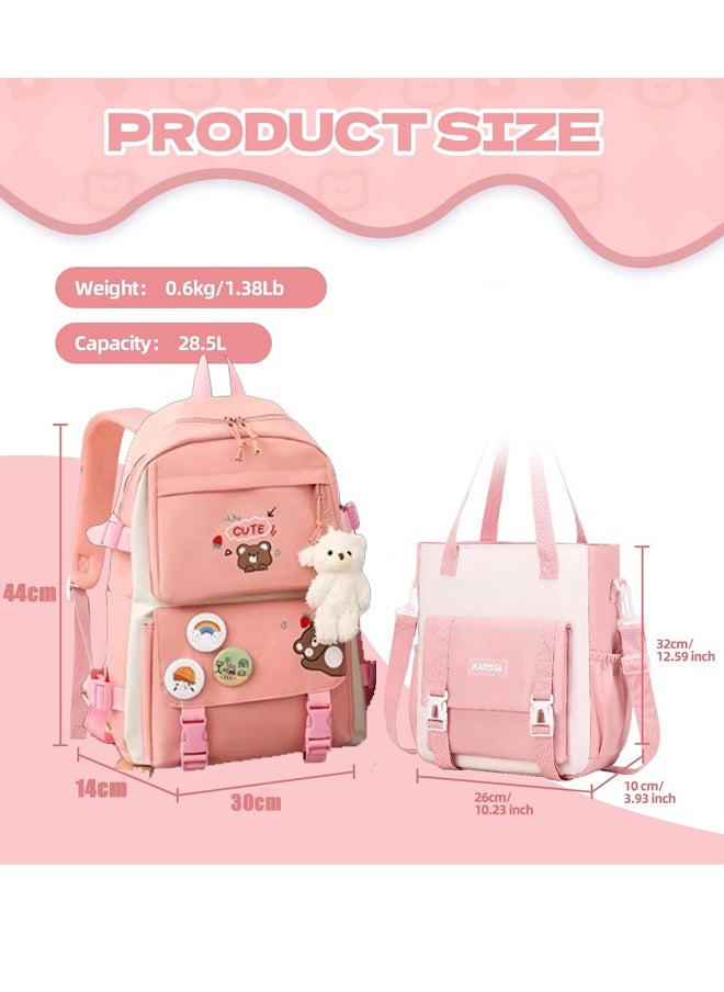 Generic - 5 Piece Back to School Backpack Bookbag,Set Including Backpack Handbag Pencil Bag Lucky Bag,Waterproof And Large CapacityWith Side Storage Bag - Image 1