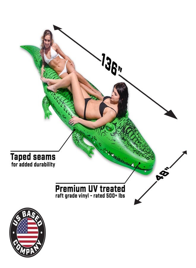 GoFloats BigAl' Giant Inflatable Alligator, Premium Quality and over 11 ft long - Image 4