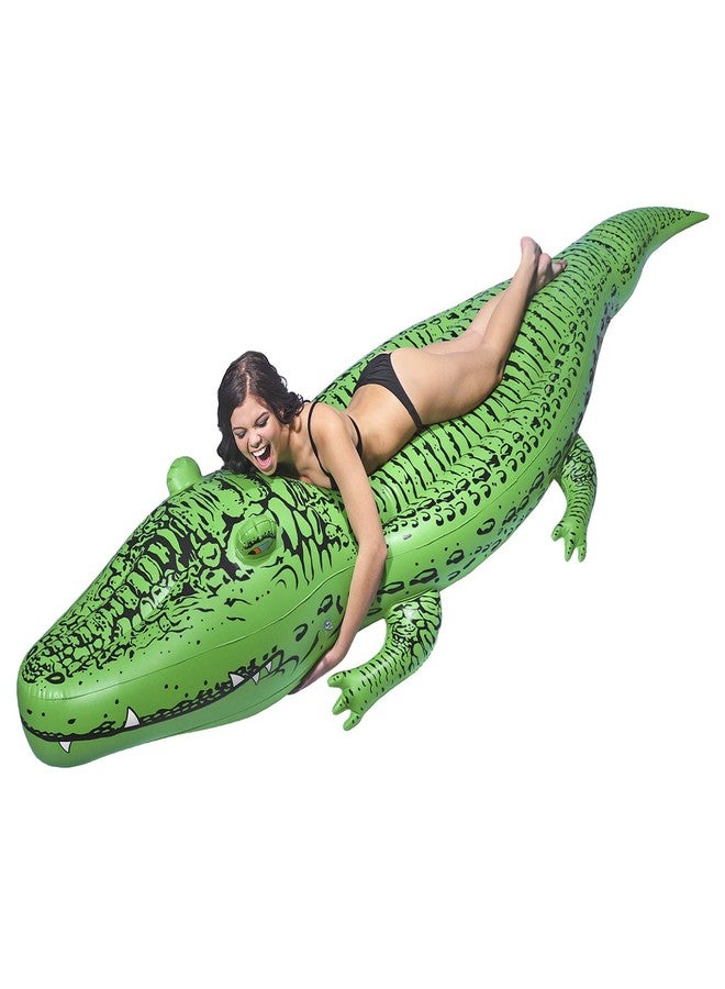 GoFloats BigAl' Giant Inflatable Alligator, Premium Quality and over 11 ft long - Image 1